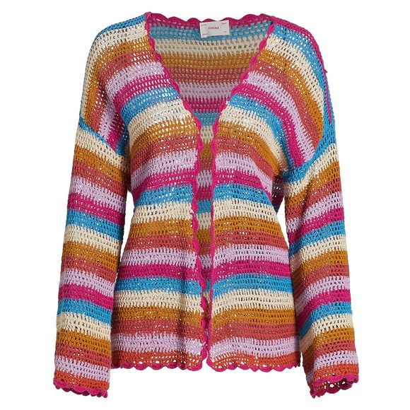 XIRENA - Carsyn Crocheted Cotton Cardigan | Color: Dreamstate | Size XS | NWT - Picture 1 of 13